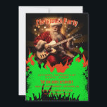 Convites Santa Claus Guitar<br><div class="desc">rockstar rock santa claus,  concerto de estrela música pop,  feliz divertida,  nova festa feliz,  festiva vermelha,  festas de inverno,  festa de natal,  festa de natal do natal,  santa claus</div>