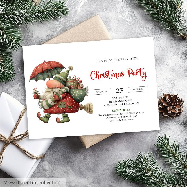 Convites Santa Claus Humor Red Green Festive Printable  (Santa Claus Humor Red Green Festive Printable Invitation

)