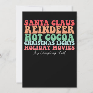 Convites Santa Claus Reindeer Quente Cacau Luzes De Natal H