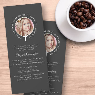 Convites Santa confirmação  Foto personalizada e cruz sim