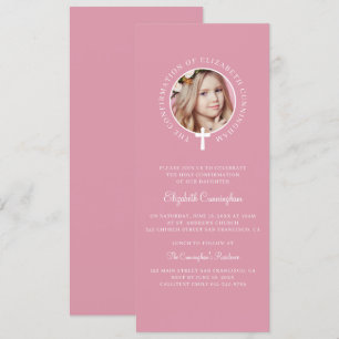 Convites Santa Confirmação   Foto personalizada e cruz simp
