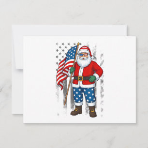 Convites Santa EUA Bandeira Americana Natal Em Julho Feliz