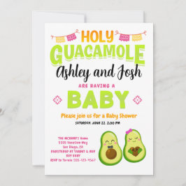 Convites Santa Guacamole Avocado Chá de fraldas Fiesta