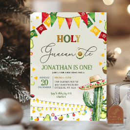 Convites Santa Guacamole Avocado Festa Aniversário de crian