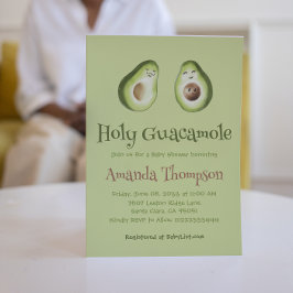 Convites Santa Guacamole Avocado Pais Fiesta Chá de fraldas