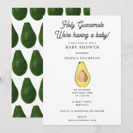 Convites Santa Guacamole, estamos tendo um Chá de fraldas