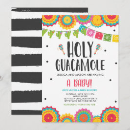 Convites Santa Guacamole Fiesta Chá de fraldas Cactus