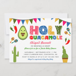 Convites Santa Guacamole Fiesta Chá de fraldas Kawaii Avoca