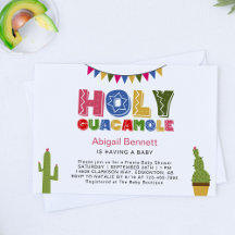 Santa Guacamole Fiesta Chá de fraldas Kawaii Avoca