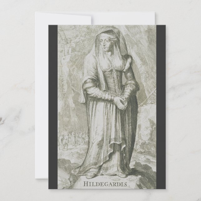 Convites Santa Hildegarda de Bingen Arte Mística Medieval (Frente)