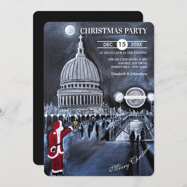 Convites Santa in London Christmas Party (Frente/Verso)