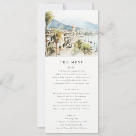 Convites Santa Marta Colombia Landscape Wedding Menu Card