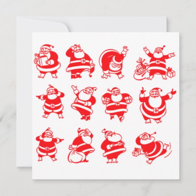 Convites Santa retros (Frente)