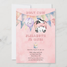 Convites Santa Vaca Garota 1rua. Festa de aniversário