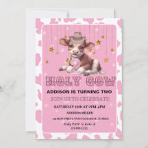 Santa vaca, sou duas Festas de aniversário cor-de-