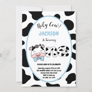 Convites Santa vaca, sou um primeiro aniversario