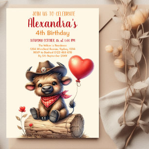 Convites Santo aniversário da vaca