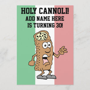 Convites Santo Cannoli Italiano Fazendo 30 Anos Bandeira da