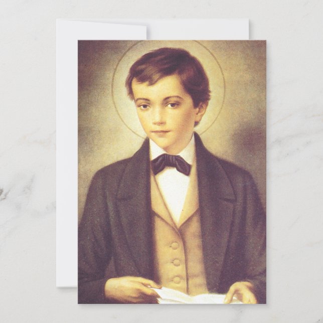 Convites Santo Dominic Savio estudante de John Bosco (Frente)