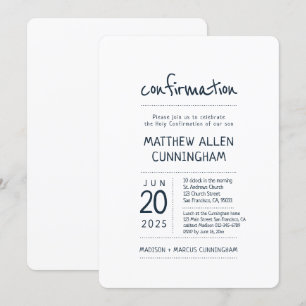 Convites Santo Garoto de Confirmação   Moderno + Simples