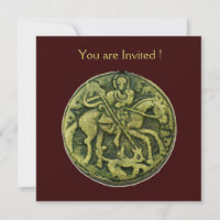 SANTO GEORGE E DRAGON MEDALLION, castanho
