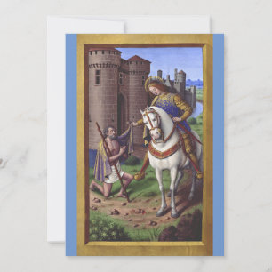 Convites Santo Martin de Tours cortando seu manto em dois