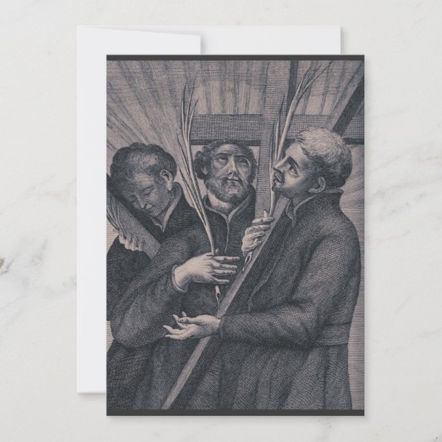 Convites Santo Paulo Miki evangelista católico japonês (Frente)