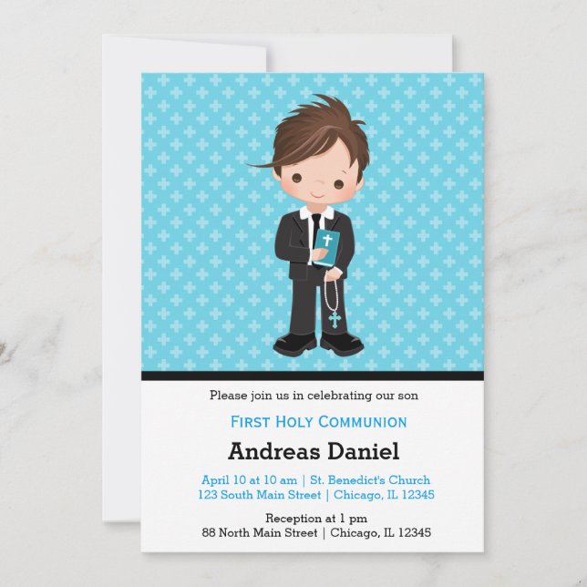 Convites Santo rapaz da comunhão (Frente)