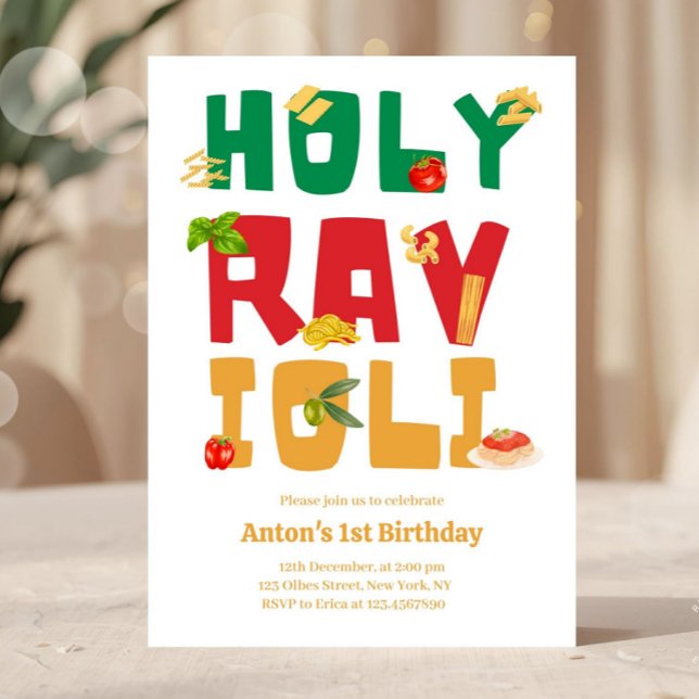 Convites Santo Ravioli Italiano Pasta Theme Birthday (holy ravioli adult birthday party, italian birthday party, pasta birthday party, italian restaurant )