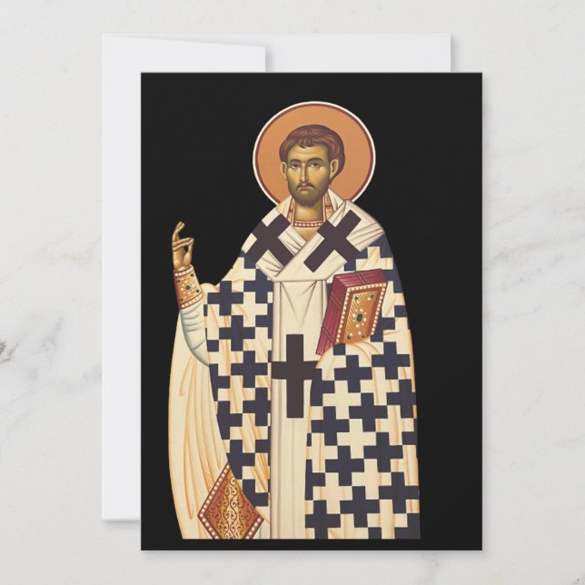 Convites Santo Timóteo, o primeiro bispo cristão de Éfeso (Frente)