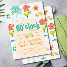 Convites São 5 horas em algum lugar do tema da festa