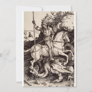 Convites São Jorge e o Dragão por Durer