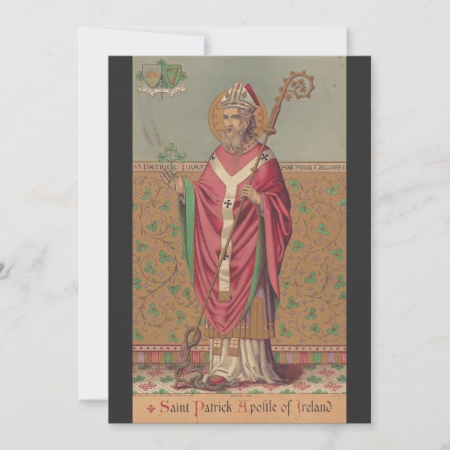 Convites São Patrício da Irlanda Arte Céltica Sagrada (Frente)