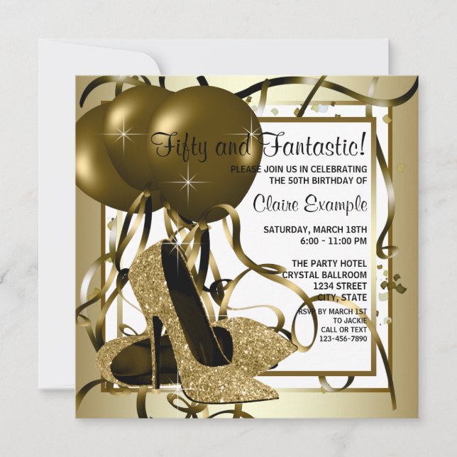 Convites Sapato Feminino de Salto Alto em Ouro Branco Anive (Frente)