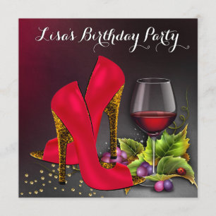 Convites Sapatos Vermelhos de Salto Alto Vinho Tinto Festa 