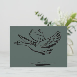 Convites Sapo Antigo Montando Ganso Natureza Caprichosa Ani