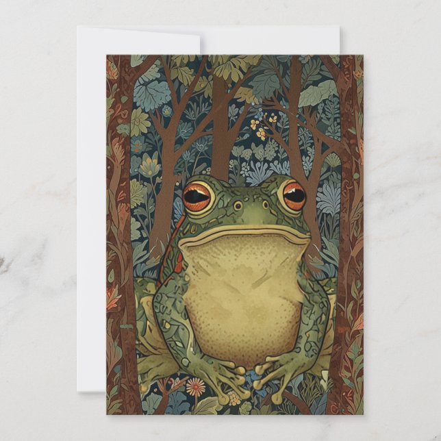 Convites Sapo da floresta Vintage boho (Frente)
