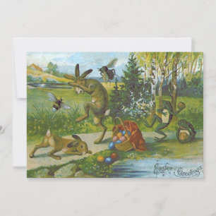 Convites Sapo De Ovos Colorido De Cesta De Coelho Da Pásco