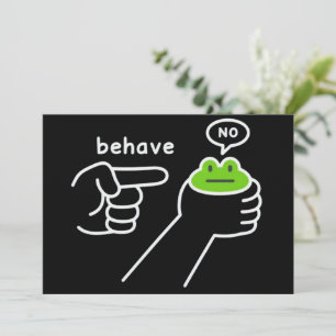 Convites Sapo Desonesto Meme Sapo Se Comportar Não Desenho 