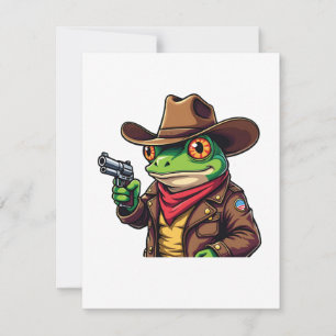 Convites Sapo Ocidental do Cowboy engraçado Kawaii
