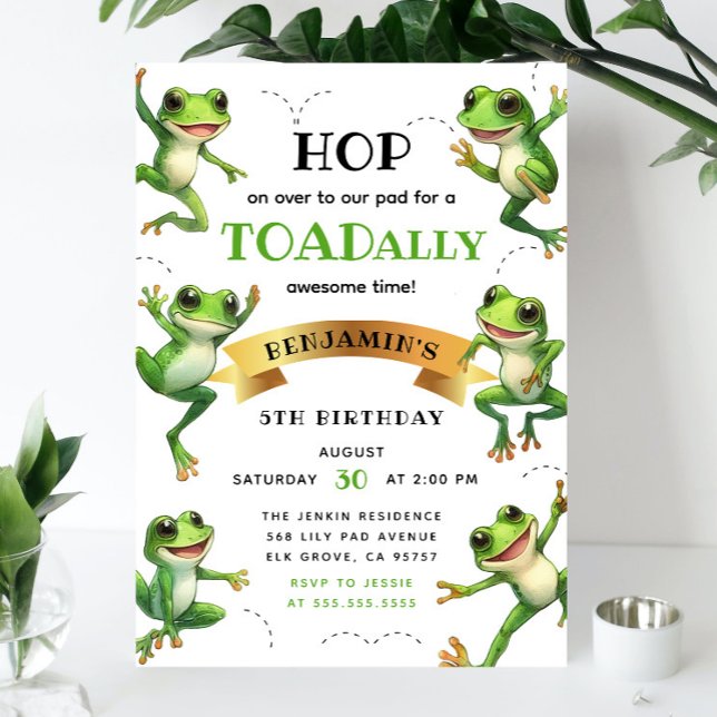 Convites Sapos De Aquarela Cuta Salto Em Qualquer Idade De  (Criador carregado)