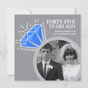 Convites Sapphire ring de 45 anos, 2 fotos