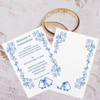 Sapphire Wedation Bells Scrollwork