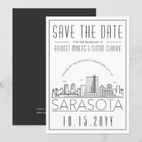 Sarasota Wedding | Skyline Estilizado Salvar a Dat