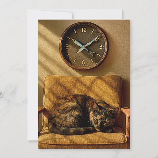 Convites Sardine O’clock Dreamtime – Surreal Cat Art (Frente)