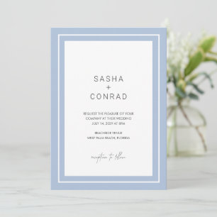 Convites Sasha Cornflower Modern Wedding