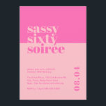 Convites Sassy Sassy Soirée 60th Aniversário<br><div class="desc">Celebrar um aniversário marcante com nosso ousado e infeliz convite para o aniversário de 60 anos! Projetado para fazer uma declaração, este convite é perfeito para qualquer um que queira lançar uma na moda e uma família inesquecível. O tema "Sassy, Six Soirée" dá o tom para um evento cheio de...</div>