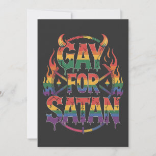 Convites Satã de granizo Arco-Íris Baphomet Diabo Goat LGBT