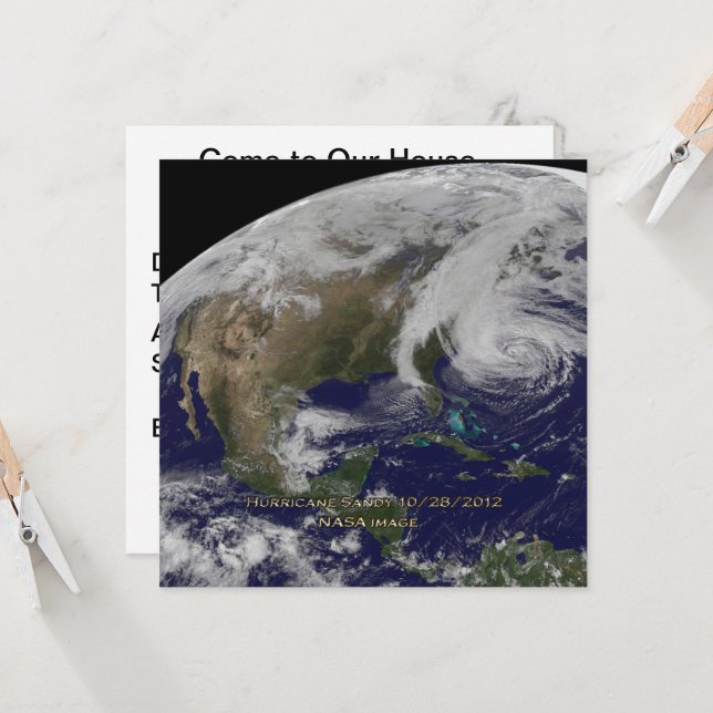 Convites Satélite do furacão Sandy (Frente/Verso In Situ)