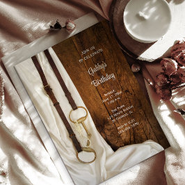 Convites Satin e Horse Bit Country Festa de aniversário Oci